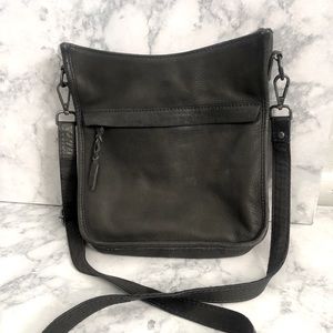 Grey leather crossbody - UK brand White Stuff